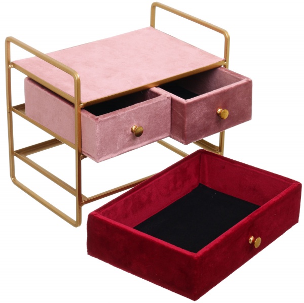 Комод-органайзер 3 ящика 21x14x18 см пудровый