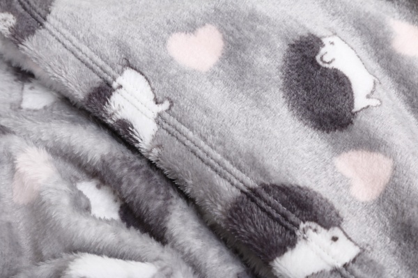 Плед із мікрофібри Frannel Hedgehog 160x200 см сірий La Nuit 