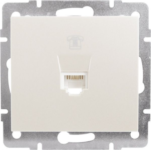 Розетка телефонна Lezard Rain перлинно-білий 703-3088-137