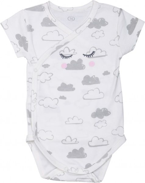 Комбинезон Фламинго боди ясельный Тучки р.74 молочно-серый 141-222-14 
