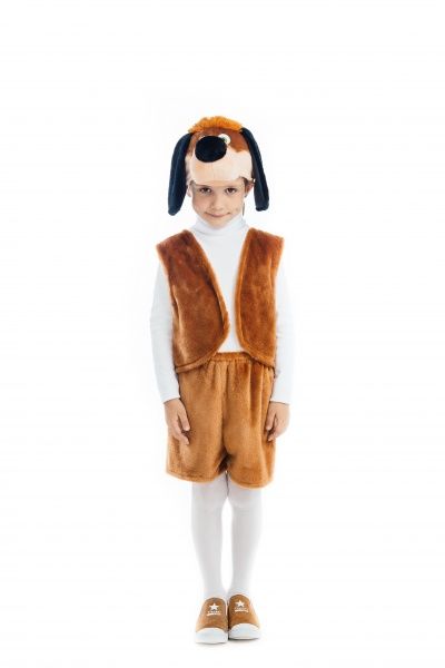 Костюм карнавальный КАРНАВАЛІЯ Пес Шарик 4-7 лет р.122-128 коричневый 