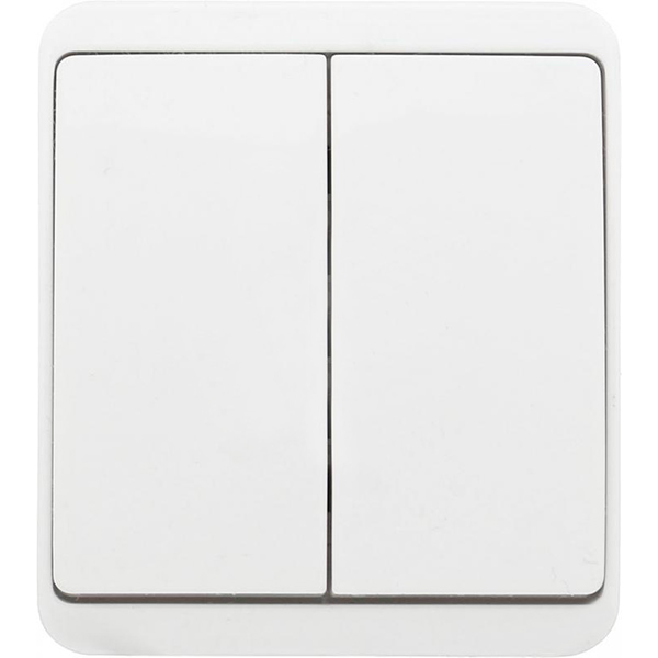 Выключатель двойной HausMark Domo белый