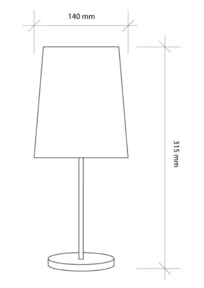 Настільна лампа декоративна Action 1-L 1xE14 чорний