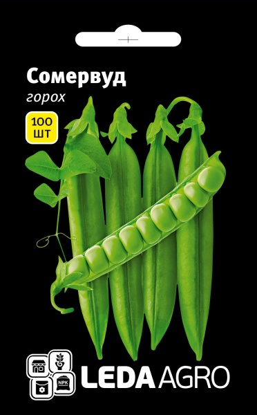 Семена LedaAgro горох Сомервуд среднеранний 100 шт. (4820119790175)