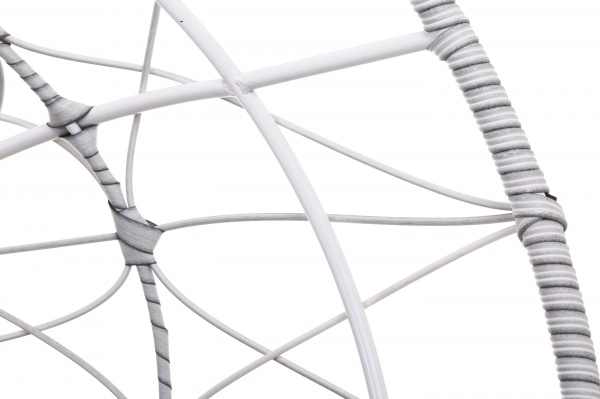 Кресло-кокон Сфера плетение орегон светло-серый