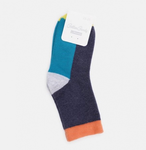 Шкарпетки дитячі для хлопчиків Steven 138272 р. 23-25 меланж/джинс 