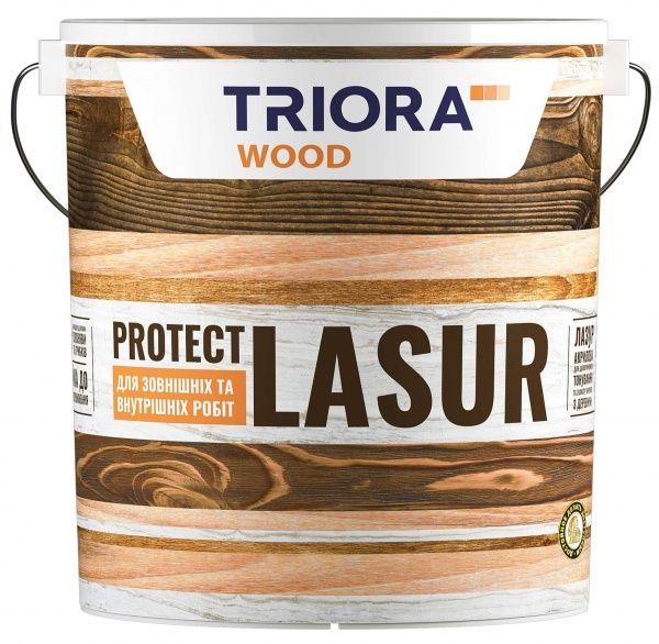 Лазур Triora акрилова для деревини венге шовковистий глянець 2,5 л
