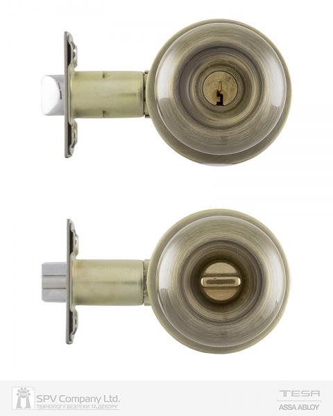 Кнобсет TESA 1-Way 3900U0 Univ BS60/70 мм 3Key 33-52 мм Bola (комплект) антична бронза