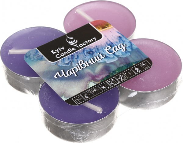Свічка-таблетка ароматизована Kyiv Candle Factory Чарівний Сад 4 шт У7077 