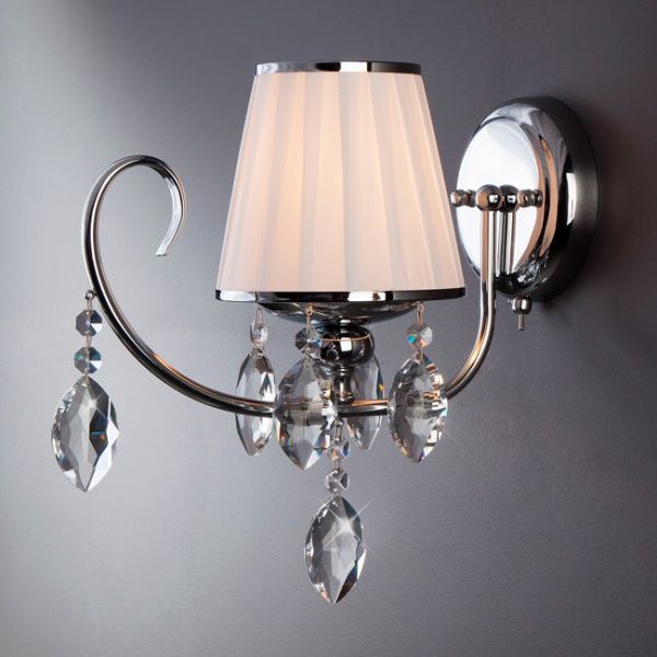 Бра Strotskis Rosalva 1x40 Вт E14 хром/белый 10021/1 