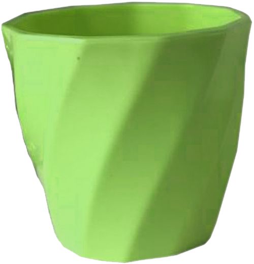 Кашпо Оранжерея для кактусів та сукулентів «Хвиля» фігурний 0,4л оливковий 