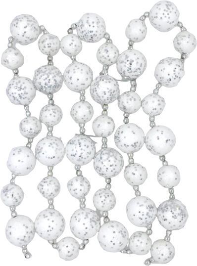 Бусы для елки 2 м серебрянные W66-11/89H