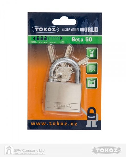 Замок навісний TOKOZ BETA 50 3TK1 M бежевий