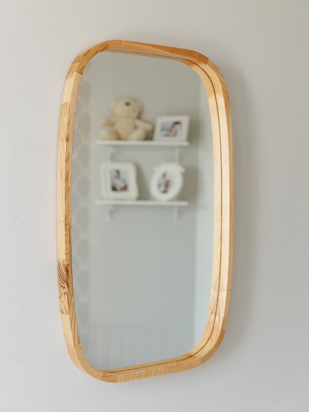Зеркало настенное Luxury Wood New Art Slim ясень натуральный 600x900 мм 