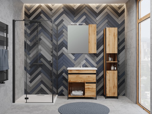 Дзеркальна шафа ЮВЕНТА Bronx - 80 дуб Вотан 