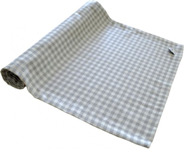 Доріжка на стіл Bella Сіра клітинка 40x140 см Прованс 