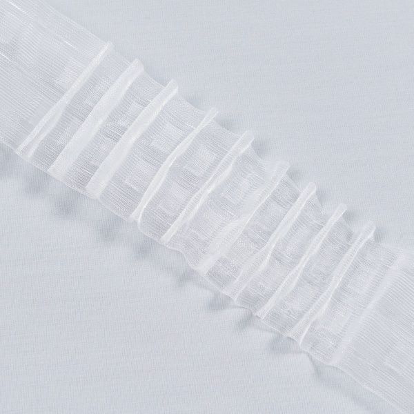 Тесьма шторная прозрачная равномерная, 65мм