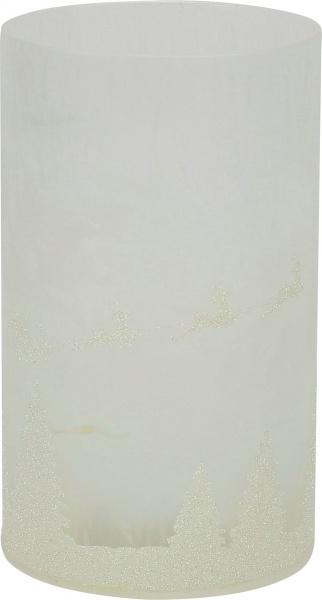 Свічник із 3D зірками 9х18 см білий D6849 