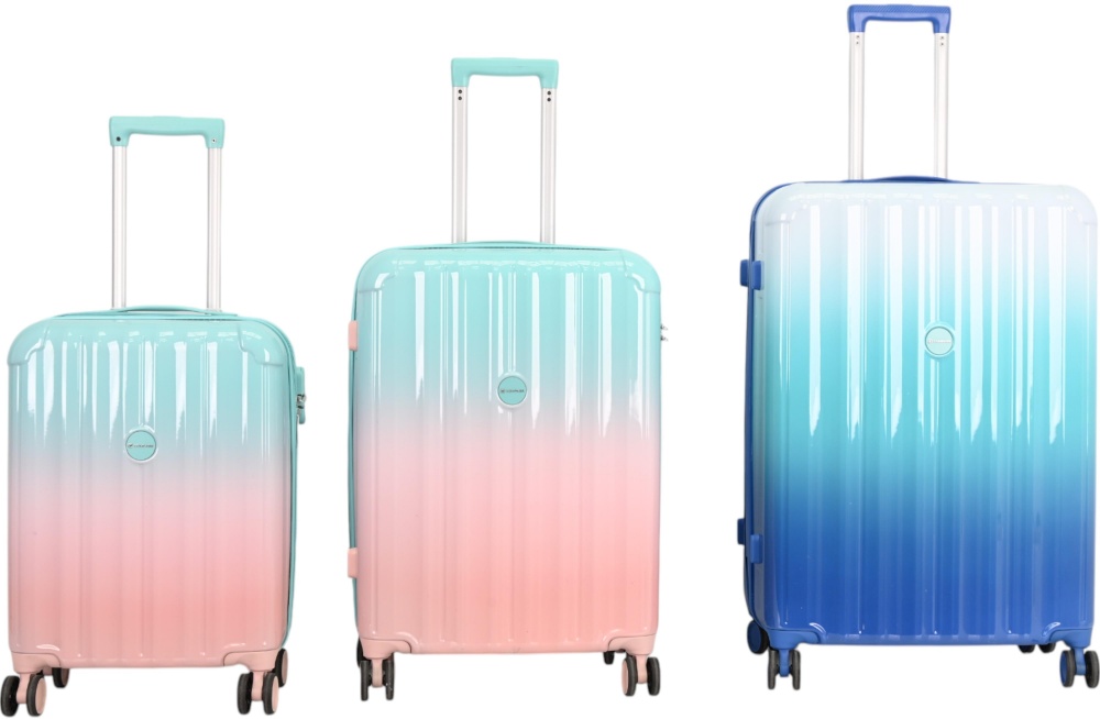 Чемодан Compass MS-2693 61 л розовый с голубым 44x26x65 см M