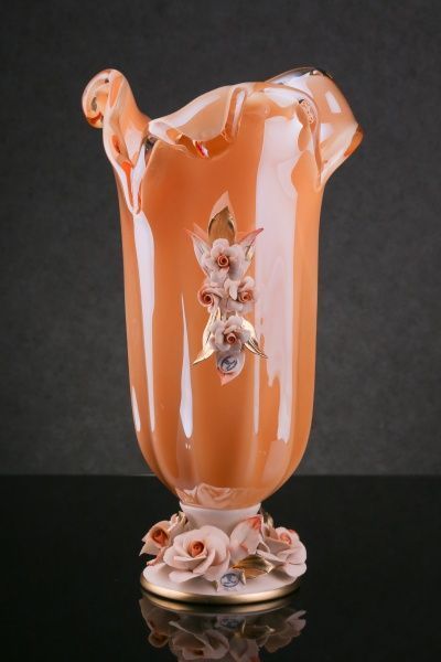 Ваза Venezia (VS 2703/HNY/C) 23х23х40 см White cristal