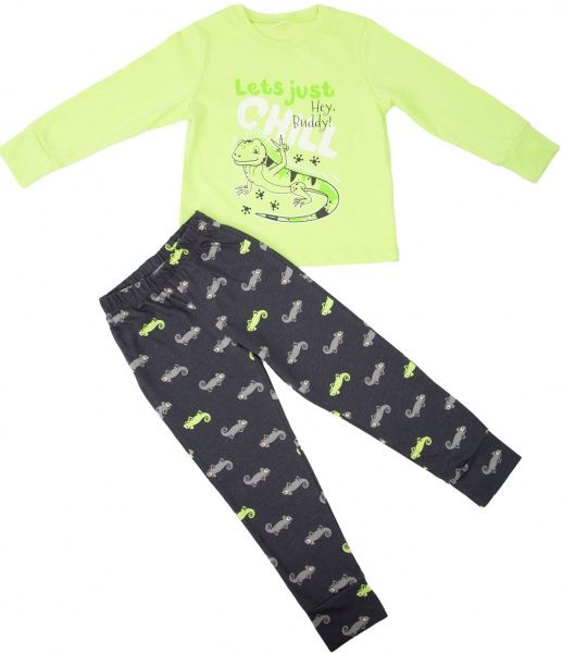 Пижама детская для мальчика Roksana р.140-146 салатовый №1065/12332 
