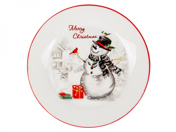 Тарелка десертная Снеговик 21 см 858-0020 Lefard