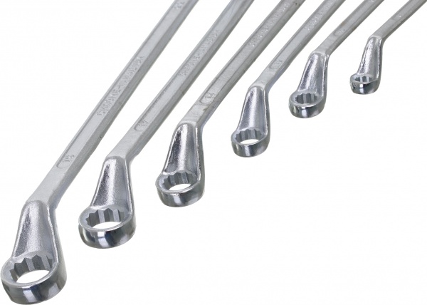 Набір ключів накидних ВІЗ 6 шт в сумці 45608