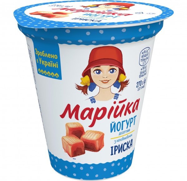 Йогурт десертний з наповнювачем Іриска 