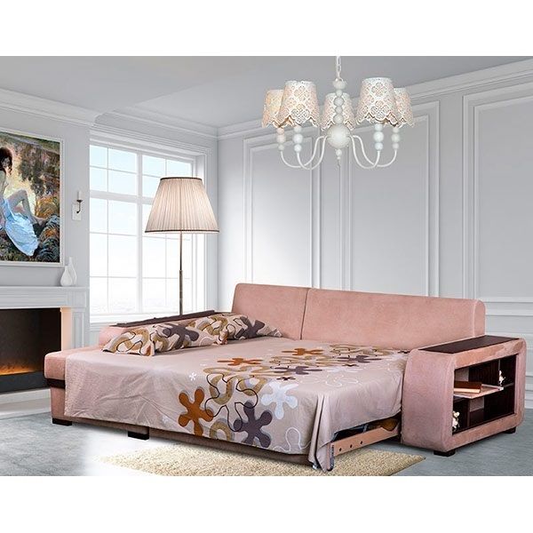 Диван угловой Портленд Vаvilon 03 левый 2550x1700x820 мм коричневый 