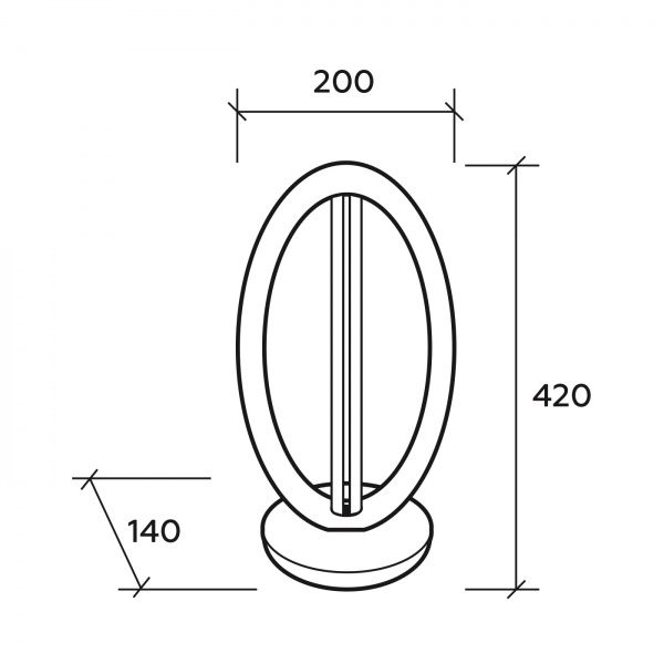 Светильник настольный бактерицидный Eurolamp 2G11 с озонированием (овал) 38 ВТ
