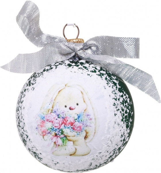 Шар новогодний символ года декупаж d 60 мм в ассортименте