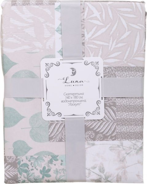 Скатерть Лоскут 140x180 см бежевый с рисунком Luna 