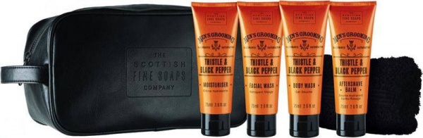 Набір для чоловіків Scottish Fine Soaps Thistle & Black Pepper Travel Bag