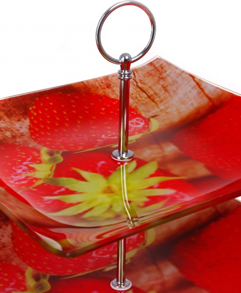 Блюдо квадратне 2-х ярусне Frutta Fiora 