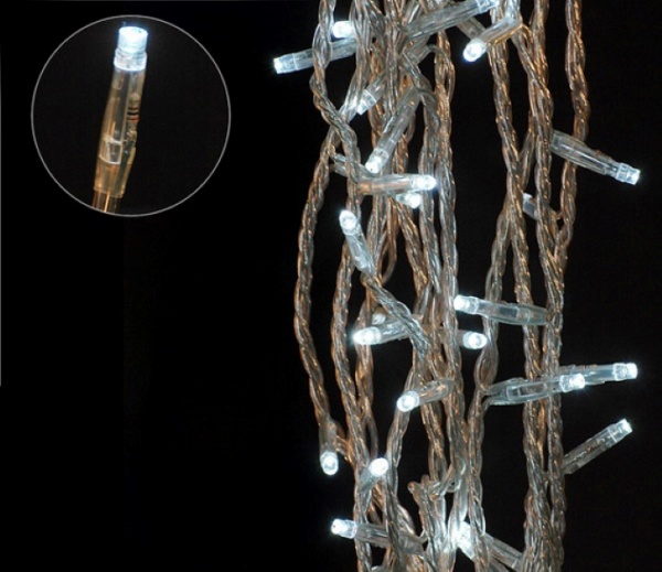 Декоративная гирлянда Джаз Лайт DC-LD120-W-E встроенный светодиод (LED) 120 ламп 12 м 