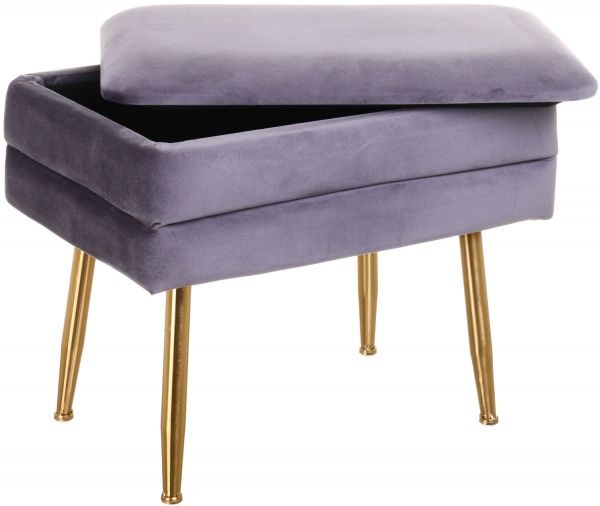 Скриня-пуф Yves 50х34,5х42 см темно-сірий 