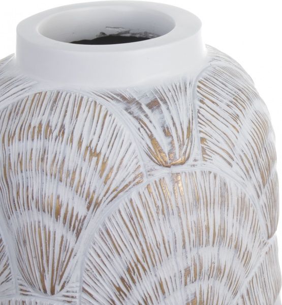 Ваза полирезиновая белая Лайт 18.5х18.5х44 см