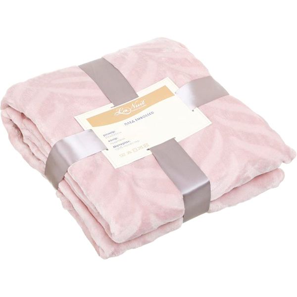 Плед La Nuit Embossed пудровый 160x200 см