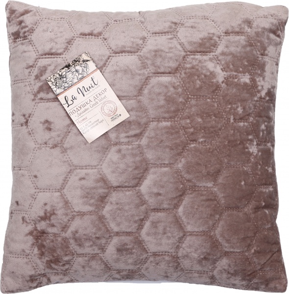 Подушка декоративная Greek Velvet 45x45 см тауп La Nuit 