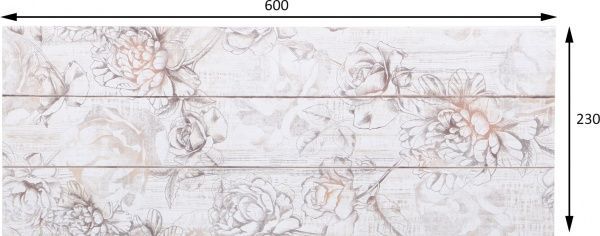 Плитка InterCerama Manifesto квіти 166 071-1 23x60 