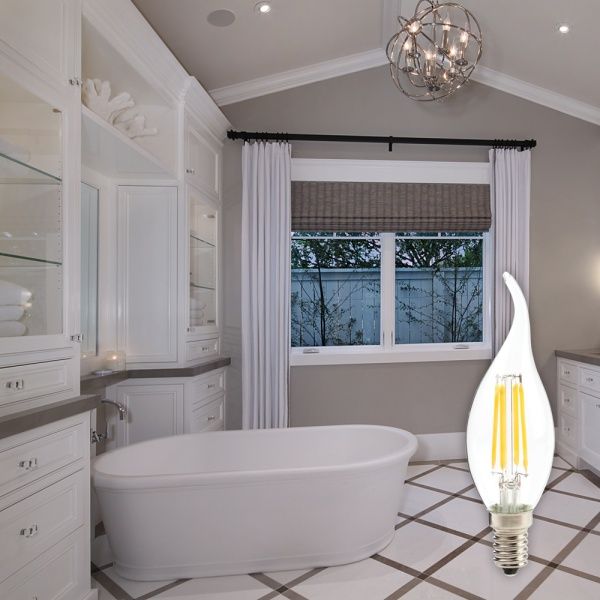 Лампа світлодіодна LightMaster FIL Deco CF37 6,5 Вт E14 4000 К 220 В прозора LB-659 