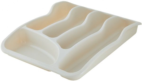 Лоток для столовых приборов Мульти 33х25х6 см белый Алеана