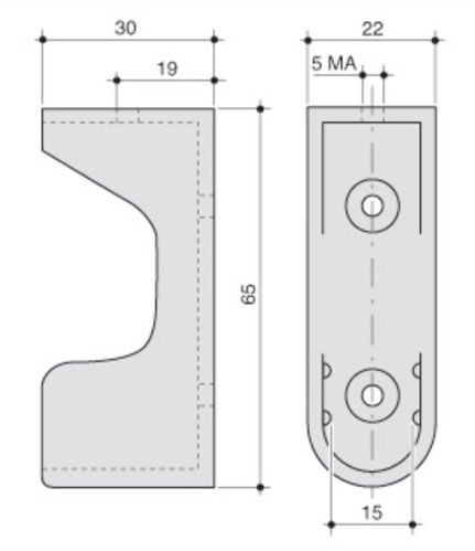 Тримач труби Poliplast чорний