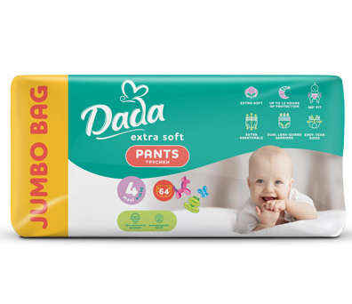 Подгузники-трусики Dada Extra Soft Maxi 4 (9-15 кг) 64 шт.