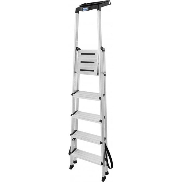 Лестница Krause Secury 5 MultiGrip + емкость пластиковая на 8 л