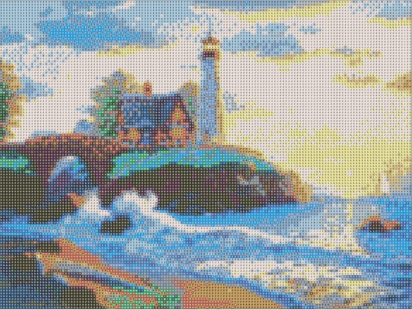 Картина стразами Будинок біля моря 30x40 см 954080 Santi 