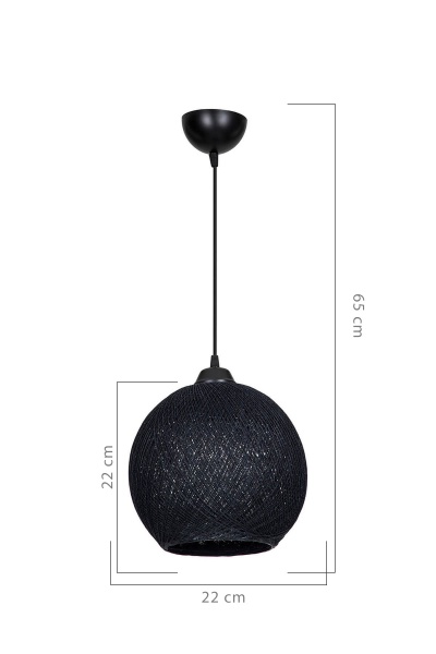 Підвіс Luna Yumak 1x60 Вт E27 чорний MDL.4246 