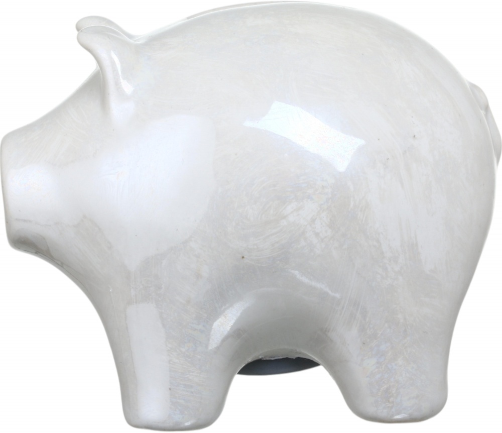 Копилка Eterna 2029 белая с сиянием 9x10x12,5 см