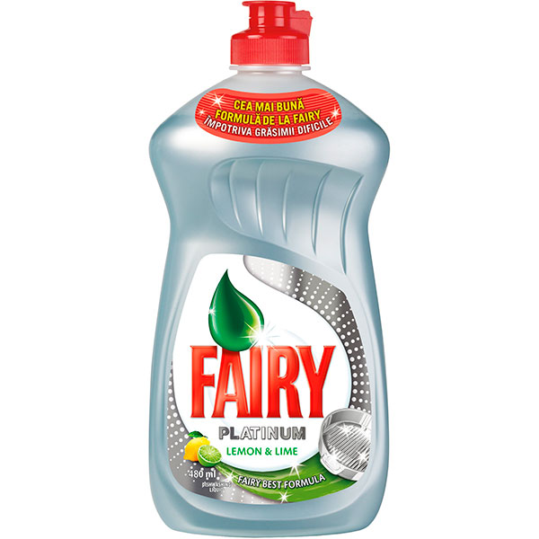 Средство для мытья посуды Fairy Platinum Лимон и Лайм 480 мл