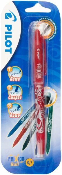 Ручка гелевая Pilot FRIXION BL-FR-7-R красная 